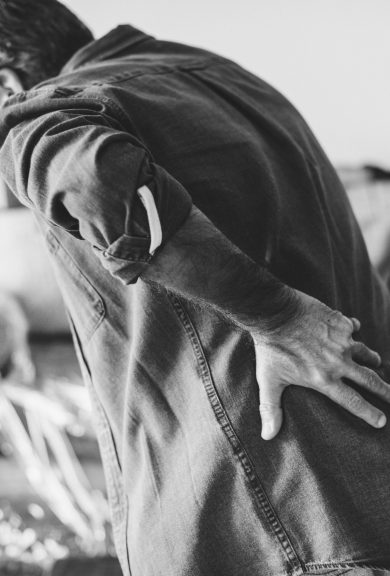 Senior man having back pain